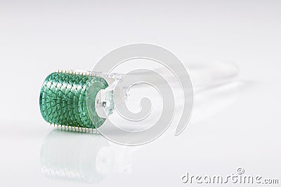 Dermaroller for medical micro needling therapy Stock Photo