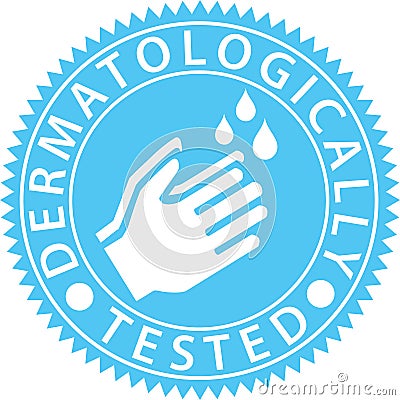 Dermatologically tested label, vector Vector Illustration