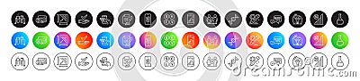 Dermatologically tested, Vaccine protection and Bitcoin chart line icons. For web app, printing Vector Vector Illustration