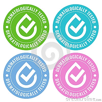 Dermatologically tested vector icon Vector Illustration