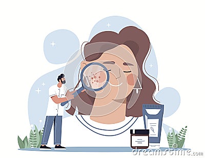 Dermatologist doctor concept Vector Illustration