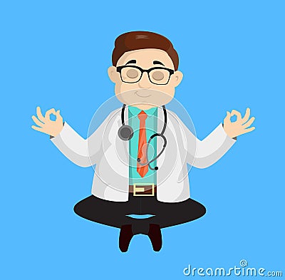 Dermatologist Doctor - Doing Meditation Stock Photo