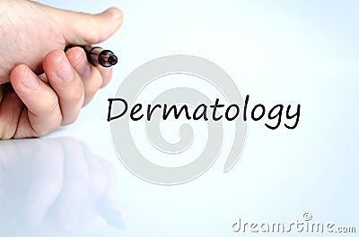 Dermatology text concept Stock Photo