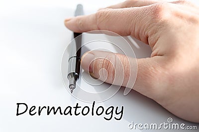 Dermatology text concept Stock Photo