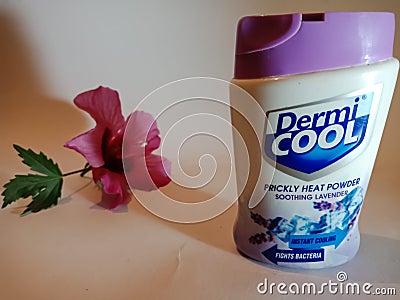 Dermi cool powder container presented isolated on white background in india dec 2019 Editorial Stock Photo