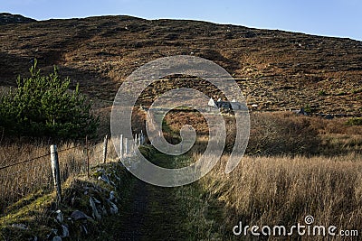 Derreens hill on Achill Island, Ireland. Stock Photo