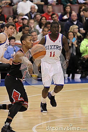 Derrick Rose & Jrue Holiday Editorial Stock Photo