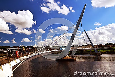 Derry peace bridge Northern Ireland Editorial Stock Photo