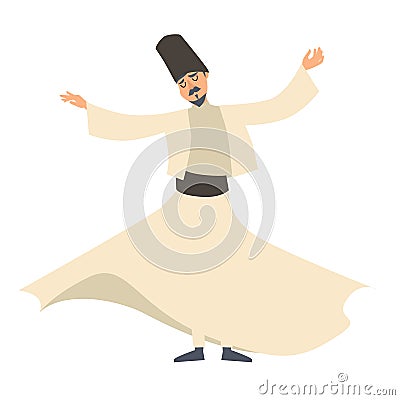 Dervish dancer vector illustration. Vector Illustration