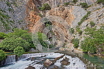 Dervish house in Blagaj Stock Photo