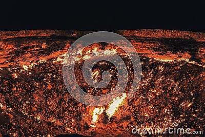 Darvaza Gas crater, Turkmenistan, Central Asia, Asia Stock Photo