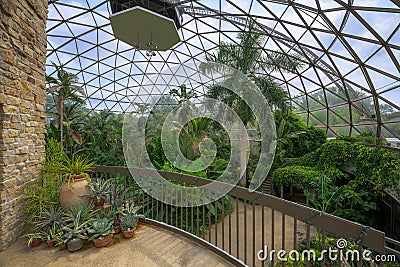 Des Moines Botanical Garden inner dome Editorial Stock Photo