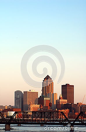 Des Moines, Iowa, skyline Stock Photo