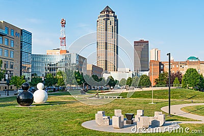 Des Moines, Iowa Skyline Editorial Stock Photo