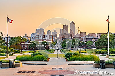 Des Moines, Iowa Skyline Stock Photo