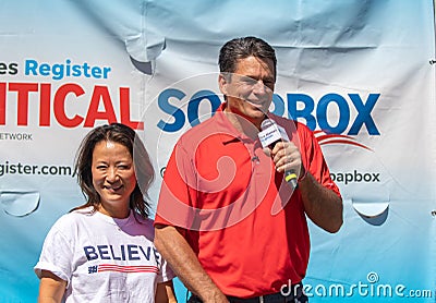 Businessman and Republican Presidential Candidate Ryan Binkley Speaking at the Iowa State Fair in Des Moines, Iowa, United States Editorial Stock Photo