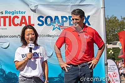 Businessman and Republican Presidential Candidate Ryan Binkley Speaking at the Iowa State Fair in Des Moines, Iowa, United States Editorial Stock Photo