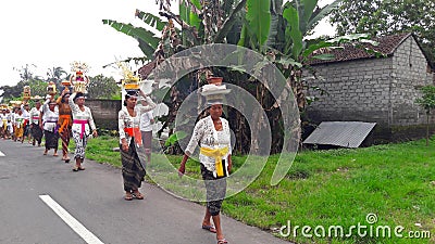 Local residents of Bangli village will leave for worship soon Editorial Stock Photo