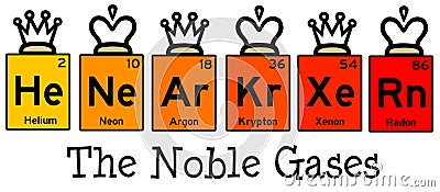 Noble gases Stock Photo