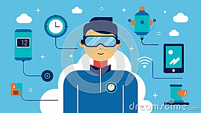 These descriptions can be used for creating vector illustrations that represent the innovative field of wearable tech Vector Illustration