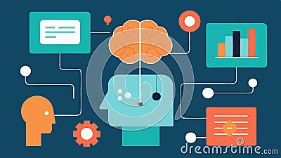 These descriptions can serve as a guide for creating vector illustrations that encapsulate the concept of BrainComputer Vector Illustration