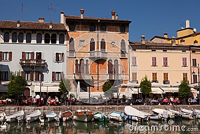 Desenzano Harbour, Lake Garda Editorial Stock Photo