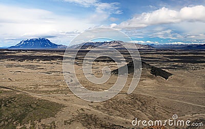 Desert in the Askja region Stock Photo