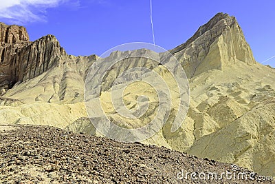 Desert Badlands Landscape, Death Valley, National Park Stock Photo