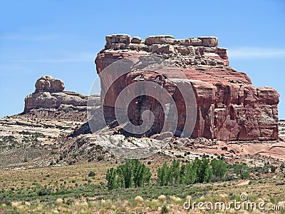 Desert Butte Stock Photo