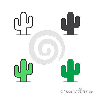 Desert Cactus icon Vector Illustration