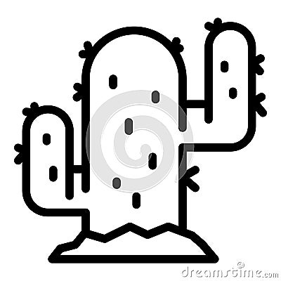 Desert cactus icon outline vector. Arab landscape Vector Illustration