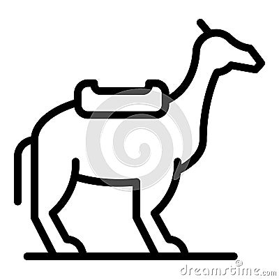 Desert camel icon outline vector. Arabian animal Vector Illustration