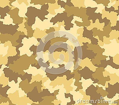 Desert camouflage seamless pattern Stock Photo