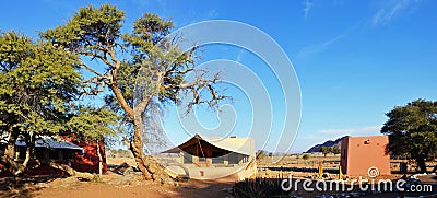 Desert Camp in Namib Stock Photo