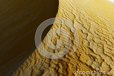Desert dunes in Saudi Arabia Sand Hills with no people no life Stock Photo