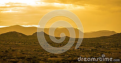 Desert of Eastern Ethiopia near Somalia Stock Photo