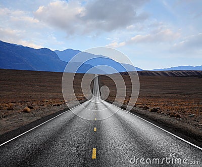 Desert Highway Stock Photo