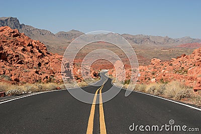 Desert highway Stock Photo