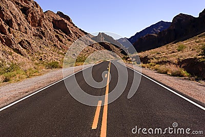 Desert Highway Stock Photo