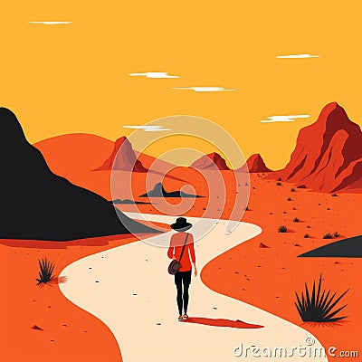 Desert Illustration: A Fauvism Art Style By Jean Jullien Cartoon Illustration