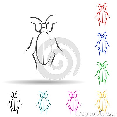 Desert insect, beetle multi color set icon. Simple thin line, outline vector of desert icons for ui and ux, website or mobile Stock Photo
