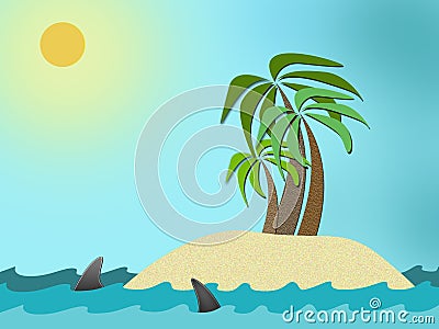 Desert island Stock Photo