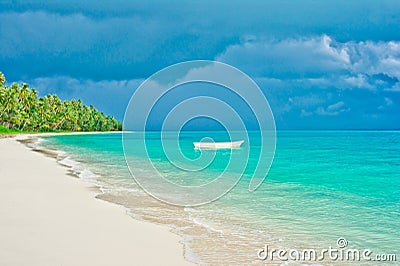 Desert island beach Stock Photo