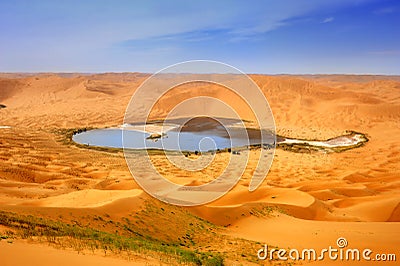 Desert lake Stock Photo