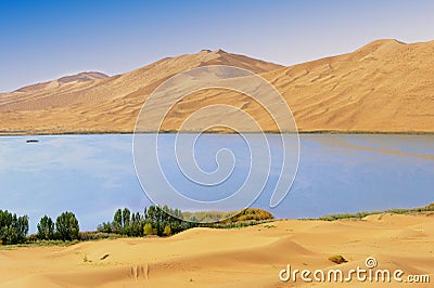 Desert lake Stock Photo