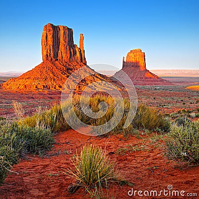 Desert Landscape in Arizona, Monument Valley Stock Photo