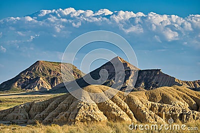 Desert Landscape Bardenas Reales Stock Photo