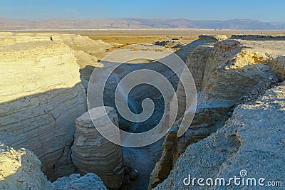 Desert landscape, and marlstone rock formation Stock Photo