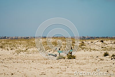 Desert landscape scene, Djerba, Tunisia Stock Photo