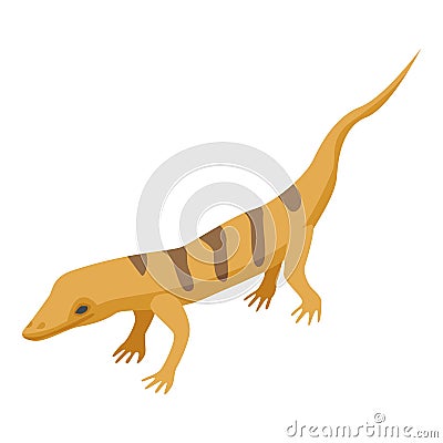 Desert lizard icon, isometric style Vector Illustration